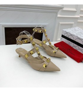 Valentino Római Stud Szivattyúk Pántokkal Női Borjúbőr Khaki