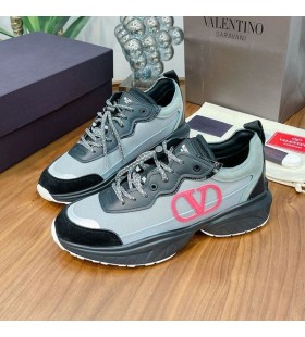 Valentino VLogo Shegoes Cipők Unisex Bőr Háló Szürke