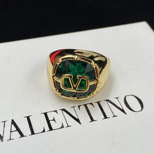 Valentino VLogo Síniú Fáinne Miotail Le Swarovski Criostail Óir/Glas