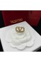 Valentino VLogo Síniú Fáinne Oscailte I Miotail Le Criostail agus Péarlaí Óir