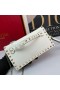 Valentino Beag Rockstud Wristlet Clutch Le Slabhra Calfskin Bán