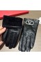 Valentino Criostail VLogo Síniú Lámhainní Mban Sheepskin Dubh/Silver