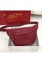 Valentino Beag VLogo Crios Grainy Mála I Calfskin Burgúine
