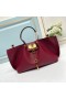 Valentino Mór VLogo Éalú Tote I Calfskin Grained Burgúine