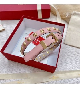 Valentino Rockstud Crios 20MM Le Bioráin Búcla I Calfskin Pink