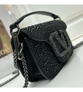 Valentino Loco Ghualainn Mála Le Súilíneach Studs I Suede Dubh