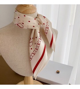 Valentino VLogo Scairf 50 Mná Twill Síoda Beige