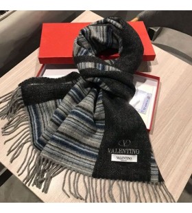Valentino VLogo Síniú Sacrf Le Stripes Unisex Cashmere Dubh
