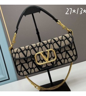 Valentino Mór Loco Ghualainn Mála I Toile Iconographe Fabraic Beige/Dubh