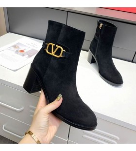 Valentino VLogo Síniú Buataisí Rúitín 65MM Mban Suede Dubh