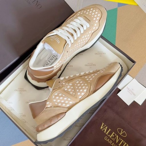 Valentino Lacerunner Sneakers Con VLogo Uomini Graphic Maglia Khaki