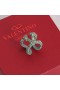 Valentino VLogo Firma Aprire Anello In Metallo Con Cristalli Verde Acqua