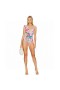 Valentino Costume Da Bagno Donna Stampa Floreale V-Ottica Lycra Rosa