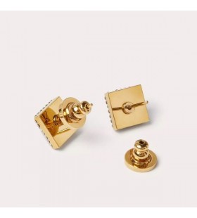 Valentino Mini Rockstud Orecchini In Metallo e Cristalli Swarovski Oro