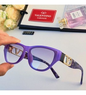 Valentino 22051 Squared Occhiali Da Sole In Acetato Con Vlogo Cristalli Viola