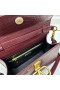 Valentino小Vslingのハンドバッグにクロコダイル革のブルゴーニュ