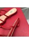 ヴァレンティノRockstudうっMule女性Calfskin赤
