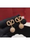 Valentino Mini VLogo Signature Pendant Earrings In Metal With Crystal Balls Gold