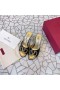 Valentino VLogo Signature Heeled Slides With Alcove Logo Women Sheepskin Black