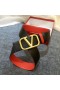 Valentino VLogo Signatur Belte 40MM Med Logo Spenne I Kalveskinn Svart/Rød