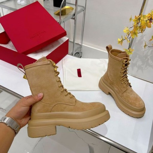 Wojskowe buty Valentino Na Rzymskiej Damskie Szpilki Zamszowe w Kolorze Khaki