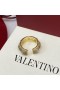 Otwarte Pierścień Valentino Rockstud Z Metalu Z Kryształami Swarovski Złote