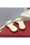 Valentino VLogo Chain Slides Women Calfskin White