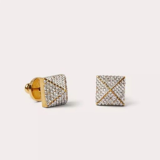 Valentino Mini Rockstud Cercei Din Metal si Cristale Swarovski Aur
