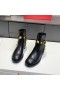 Valentino Roman Stud Glezna Cizme 40MM Femei din piele de Vițel de Negru