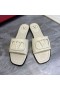 Valentino VLogo Semnătura Slide-Uri Cu Camuflaj Logo Pentru Femei Din Piele De Vițel Alb