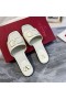 Valentino VLogo Semnătura Slide-Uri Cu Camuflaj Logo Pentru Femei Din Piele De Vițel Alb