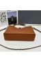 Valentino Mici Rockstud Tote Cu Interior Pungă În Granulat Maro Din Piele De Vițel