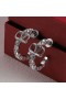 Valentino Mini VLogo Semnătura Cercei Din Metal Cu Cristale Swarovski De Argint