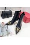 Valentino VLogo Sigture Botine Femei Din Piele De Vițel De Negru