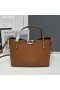 Valentino Mici Rockstud Tote Cu Interior Pungă În Granulat Maro Din Piele De Vițel