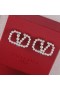 Valentino Mini VLogo Semnătura Stud Cercei Din Margele De Rasina Cu Metal Argintiu