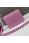 Valentino Mici Vsling Geanta Crossbody Cu Cristale Strălucitoare În Piele De Căprioară De Culoare Roz