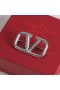 Valentino VLogo Semnătura Brosa Din Metal Cu Cristale Swarovski De Argint