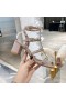 Valentino Rockstud Sandale Cu Glezna Curea Femei Din Piele De Vițel Taupe