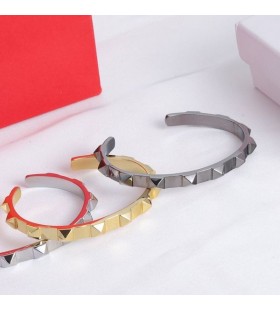Valentino Rockstud Brățară Brățară Din Metal Negru