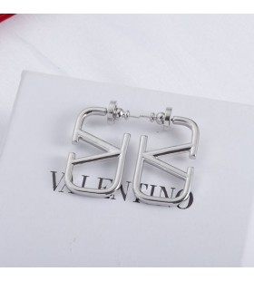 Valentino Mini VLogo Semnătura Cercei Din Metal Argint