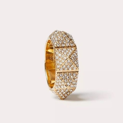 Ovocné Rockstud Krúžok V Kovov So Swarovski Kryštály Zlata