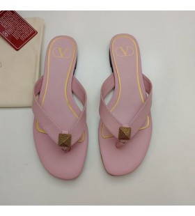 Ovocné Jeden Stud Flip-Flop Listov Ženy Teľacina Ružová