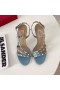 발렌티노 Rockstud 샌들과 함께하는 비대칭-스트랩 여성 송아지 하늘색