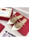 발렌티노 Rockstud 노새와 스트랩 여자 가죽색