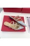 발렌티노 Rockstud 노새와 스트랩 여자 가죽 하늘색