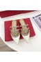 발렌티노 Rockstud 노새와 스트랩 여자 가죽색