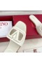Valentino Vlogo Cut-Out Slides Women Calfskin White