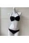 Ženski bikini Valentino VLogo Signature Twisted Iz Likra Crne Boje