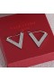 Naušnice Valentino V Detail Od Metala Sa Kristalima Swarovski Srebrne Boje